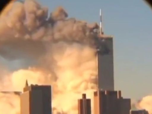 Publicaron un video inédito de la caída de las torres gemelas en Estados Unidos