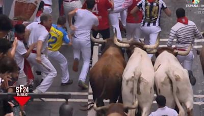 Así ha sido el encierro de San Fermín este domingo 14 de julio: incidentes, cogidas y duración