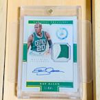 【NBA】Panini頂級大國寶National Treasure 雷槍 Ray Allen 低限量25張 幸運草Patch切割+親筆簽名 特卡