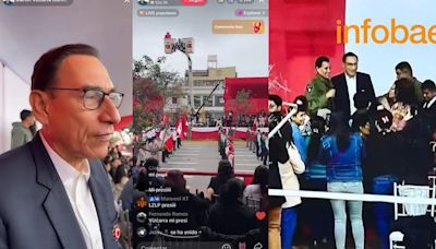 Expresidente Martín Vizcarra reaparece en tribuna de asistentes al Desfile Militar por Fiestas Patrias