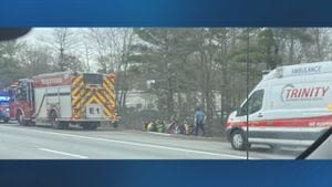 Serious injuries reported after car crashes into woods off highway in Chelmsford