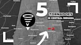 Five tornadoes confirmed across central Indiana from Tuesday, more to come