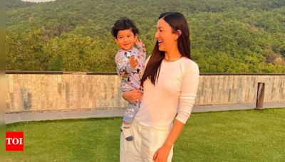 Gauahar Khan shares adorable moments with son Zehaan from their trip to hills | - Times of India