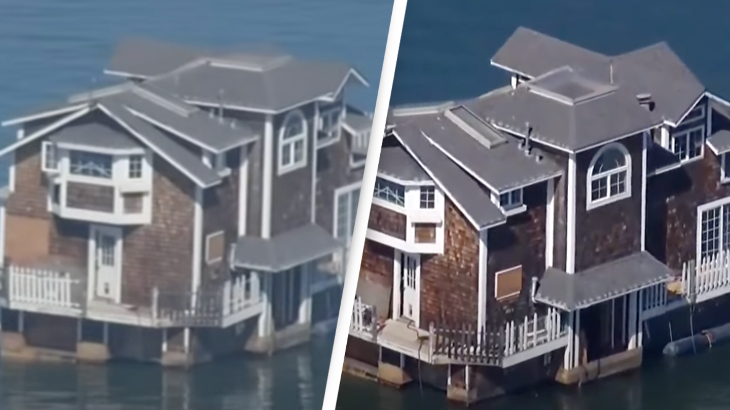 Mystery surrounding why there was a full-sized two-story house floating in San Francisco Bay