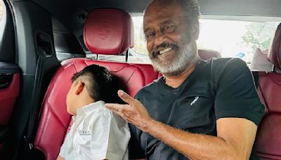 Rajinikanth Dropping His Unwilling Grandson At School Will Melt Your Heart; See His Classmates' Reaction