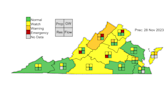 Augusta County designated Drought Disaster Area by USDA as Virginia expands drought advisories