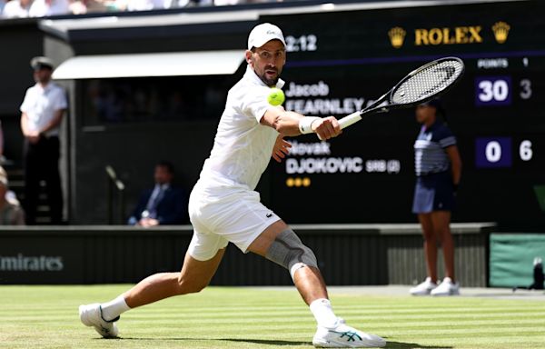 Novak Djokovic battles past inspired Jacob Fearnley in Wimbledon R2