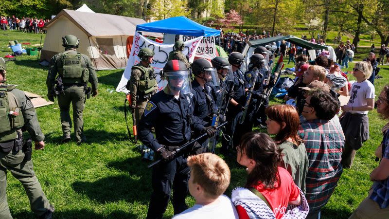 Metal detectors. No banners, flags or large bags. Expect heightened security at university commencements after protests