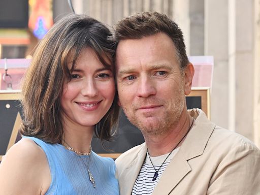 Ewan McGregor poses with four of his children at Walk of Fame ceremony