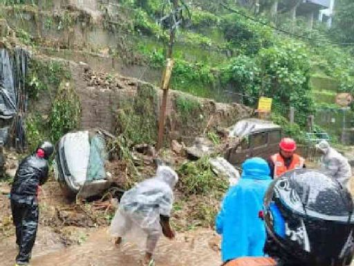 Landslides in neighbouring state of Sikkim block roads, halt toy train and damage cars