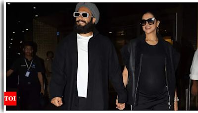 Ranveer Singh and Deepika Padukone All Smiles on Return from London Holiday Ahead of 'Kalki 2898 AD' Premiere | - Times of India