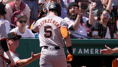 Mike Yastrzemski homers at Fenway after visit from Carl as Giants beat Red Sox, 3-1