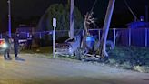 Driver crashes into utility pole on Sunset Drive