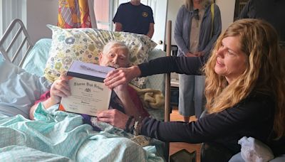 WWII Marine veteran, 98, receives diploma 2 days before his death