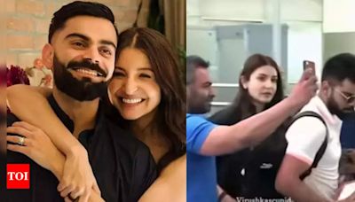 Throwback: When Anushka Sharma protected Virat Kohli from fans at the airport- video inside | Hindi Movie News - Times of India