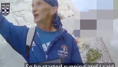 Moment ‘evil’ paedophile lies to police after throwing boy off 100ft Brighton cliff as he is found guilty