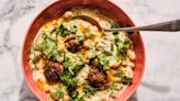 Yoghurt soup with spiced lamb meatballs recipe