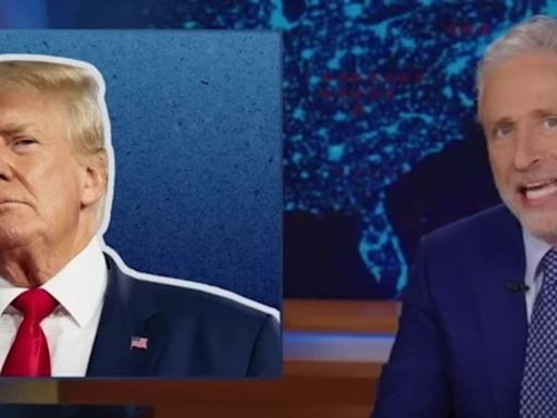 Jon Stewart tears into 'Donald Aloysius Trump' for nonsensical ramblings on policy plans, tells Harris ‘you have left…’