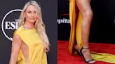 Lindsey Vonn Shows How to Coordinate Ankle Strap Sandals With a Side Slit Dress on the 2024 ESPY Awards Red Carpet