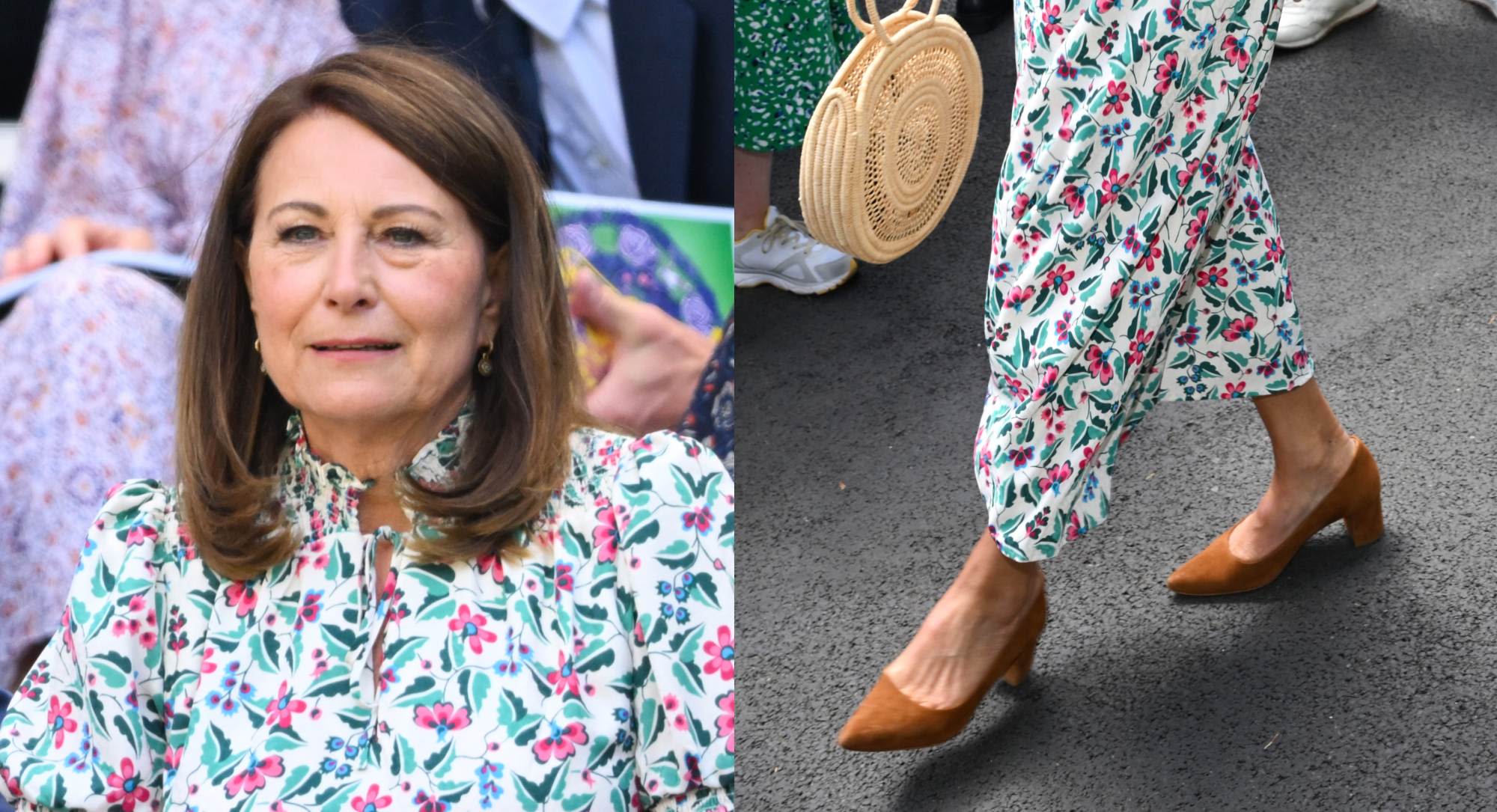 Carole Middleton Takes Wimbledon Championships 2024 in Striking Brown Suede Pumps