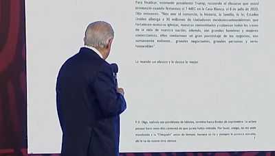 “No me ande mandando a La Chingada antes de tiempo”, dice AMLO a su "amigo" Donald Trump en carta