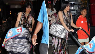 Cardi B and Offset push son Wave in a $4,900 Dior stroller during family outing in Paris