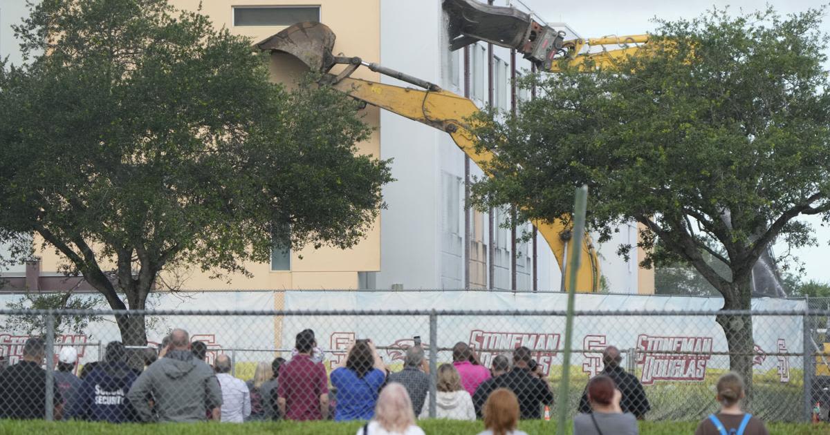 Demolition begins at Parkland school building where 17 were killed in 2018 shooting