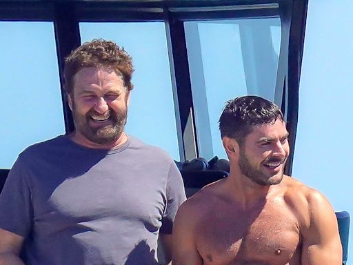 Zac Efron, Gerard Butler and bikini-clad women party on yacht in St Tropez