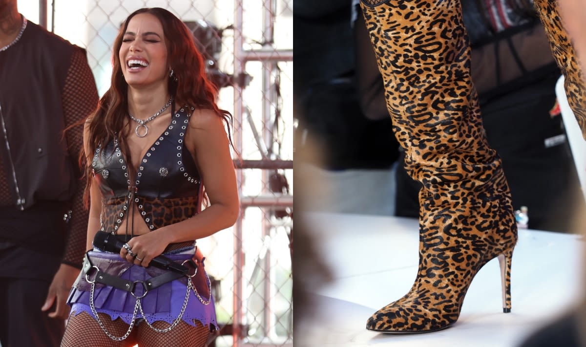 Anitta Goes Wild in Leopard-Print Schutz Boots for ‘Today’ Performance