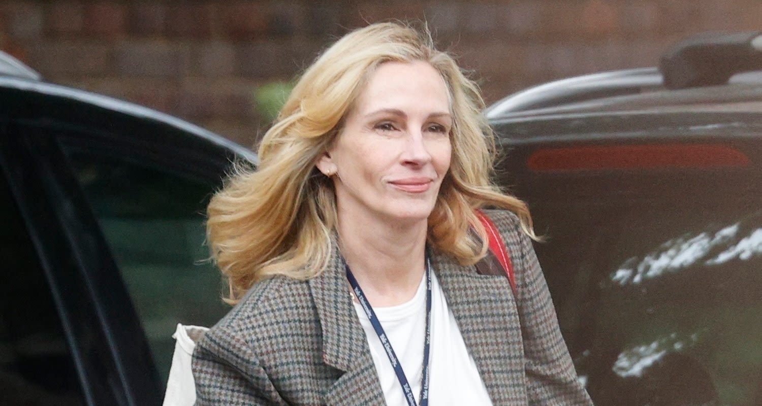 Julia Roberts Debuts New Blonde Hair as She Begins Filming ‘After the Hunt’ in Cambridge