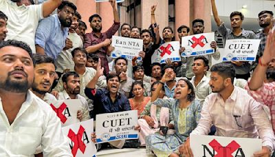 Neet-UG row: NSUI members barge into NTA office, demand closure; agency denies viral video of CUET UG answer sheets kept in open