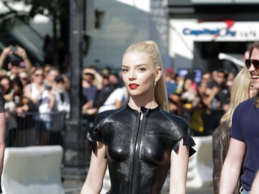 Anya Taylor-Joy Goes Full Dominatrix in a Sculpted Leather Minidress