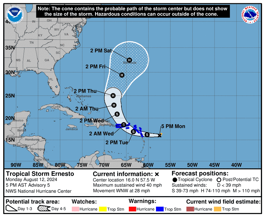 National Hurricane Center: Tropical Storm Ernesto forms. See how it could affect Florida