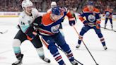 Kane completes 7th career hat trick in OT to lift Oilers past Kraken 4-3