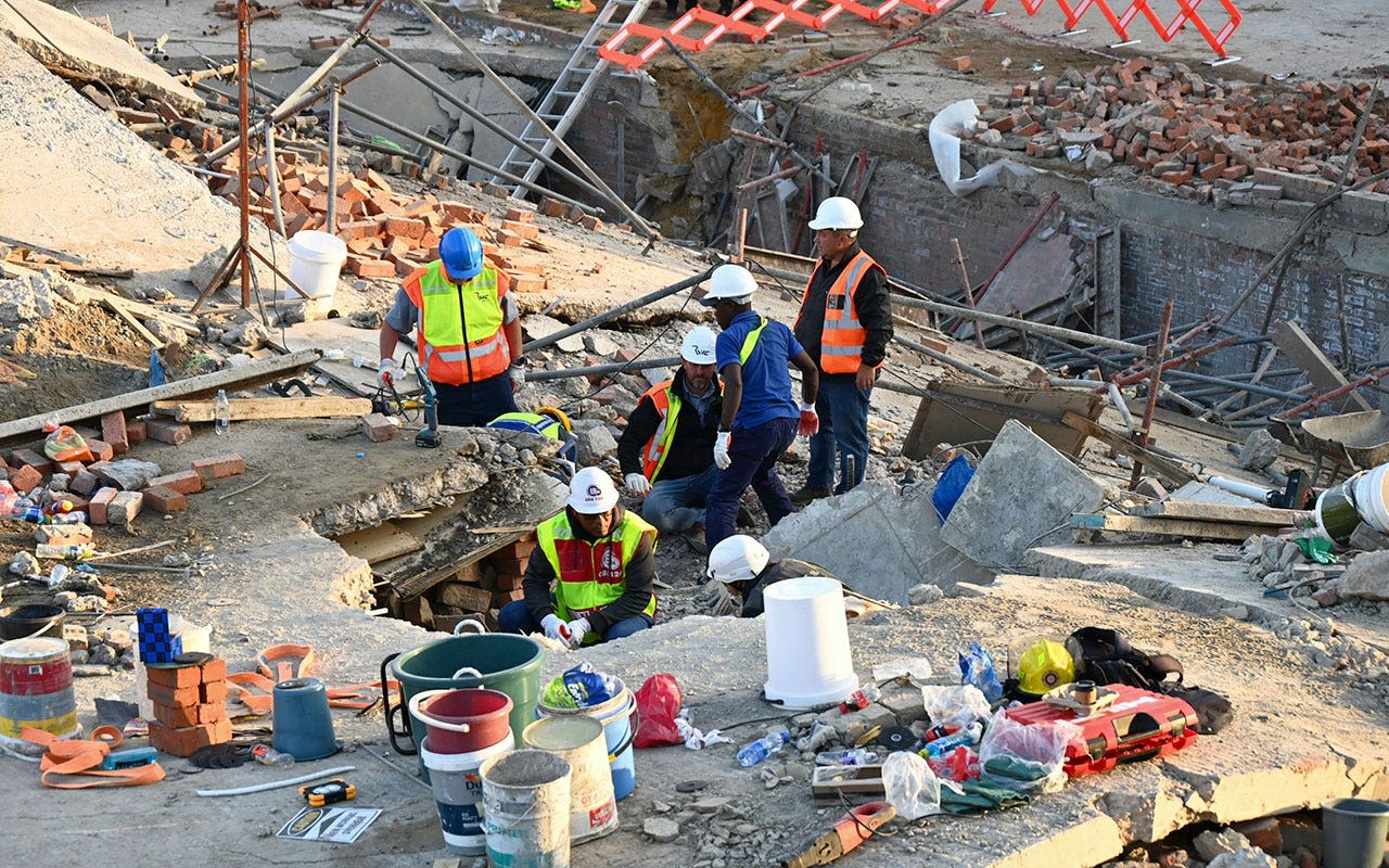 5 confirmed dead, 49 missing after building under construction collapses in South Africa