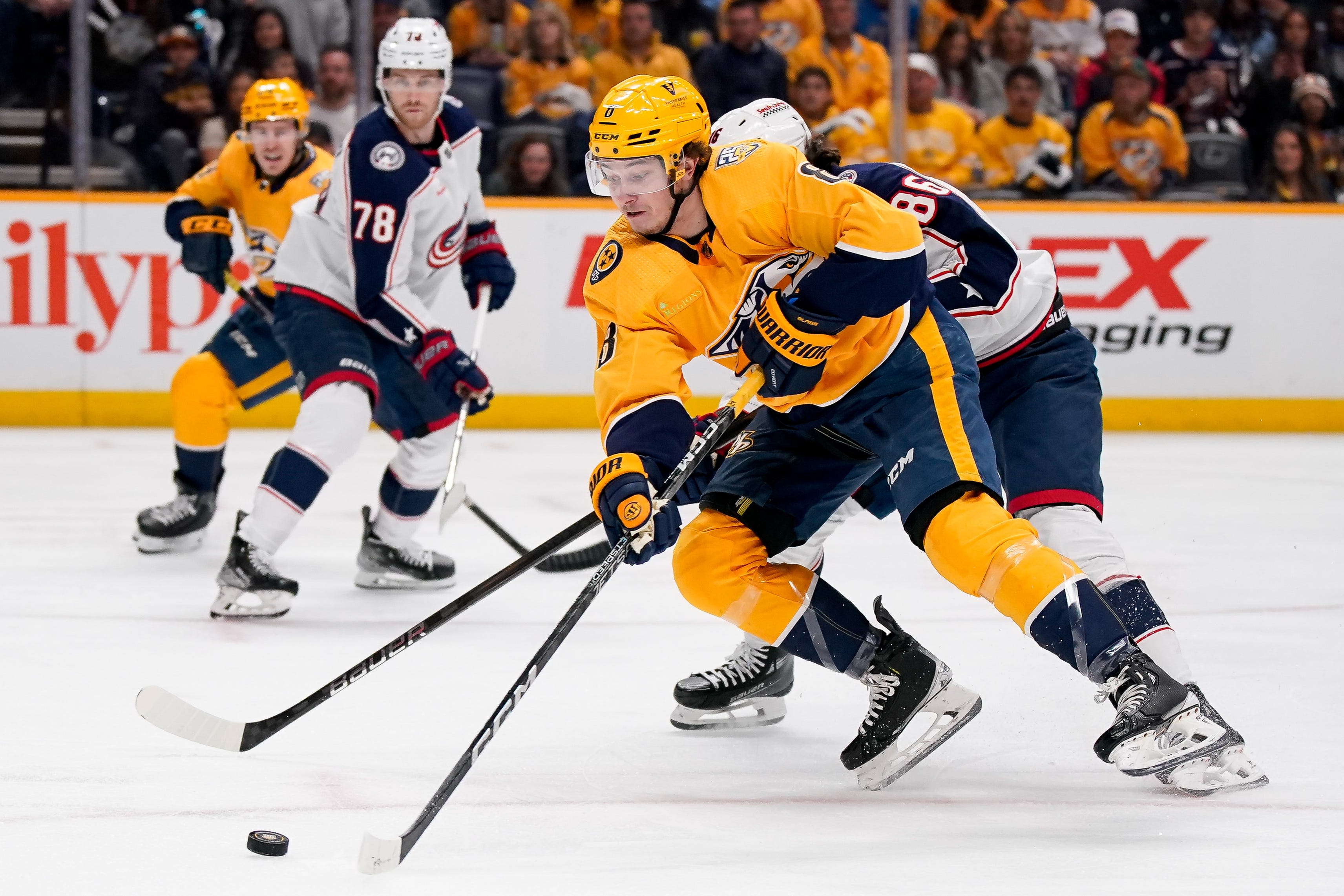 Nashville Predators trade Cody Glass, two picks to Pittsburgh Penguins for Jordan Frasca