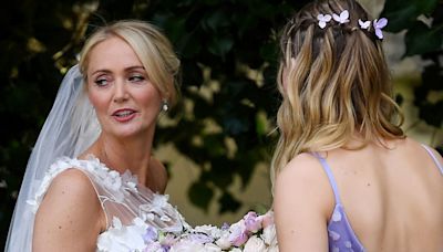 Ant McPartlin's rarely-seen teenage stepdaughters model lacy lilac bridesmaid dresses and princess hair