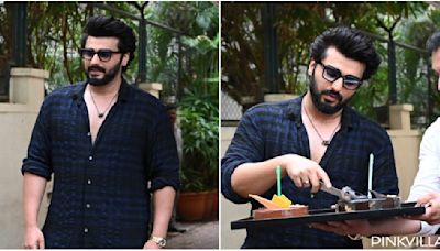 Arjun Kapoor cuts birthday cake with paps; don’t miss them singing for Singham Again actor: WATCH