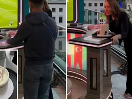 Watch as Laura Woods is surprised on set by ITV staff in heartwarming moment