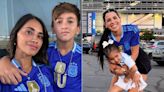 Torcida VIP: mulheres dos jogadores da Argentina agitam as redes no jogo contra o Chile