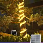 led太陽能燈帶防水暖光戶外庭院欄桿線條燈露營氛圍超亮COB燈帶~摩仕小店