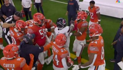 Texans get away with punch thrown at Bears player after hard hit on Caleb Williams