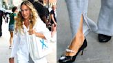 Sarah Jessica Parker Pairs Sweatpants With Whimsical Kitten Heels on Set of ‘And Just Like That’