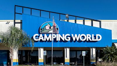 RV retailer Camping World defies California county order to take down giant American flag