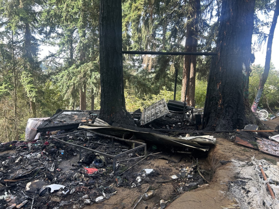 Warming fire gets out of control in Hazel Dell homeless camp