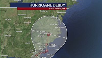 Hurricane Debby path: Could storm remnants impact NYC?
