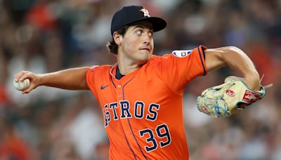 Jake Bloss is the Astros' latest starting pitcher to go on the injured list