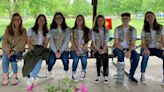 Seniors in Girl Scout Troop 90301 celebrate bridging ceremony
