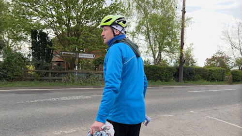 Meet the cyclist who cleans road signs as a hobby