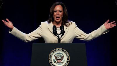 Kamala Harris secures support of ‘enough Democratic delegates’ to become party’s presidential nominee against Donald Trump